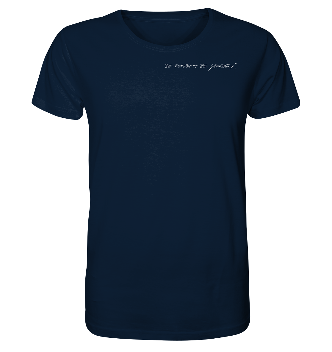 Man Organic Shirt - Weiße Schrift