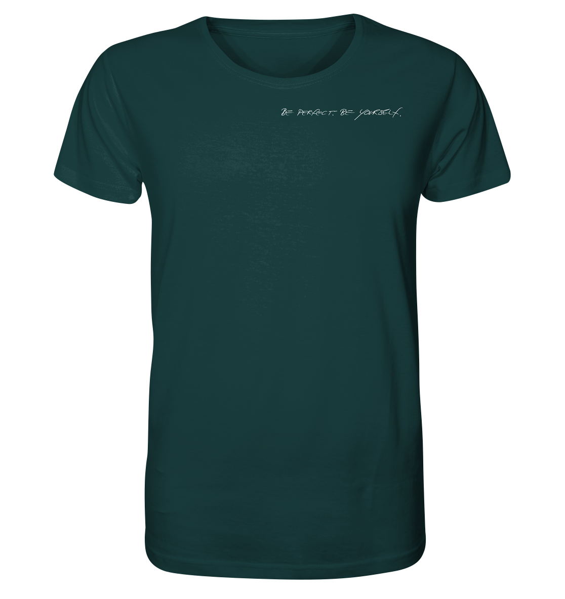 Man Organic Shirt - Weiße Schrift