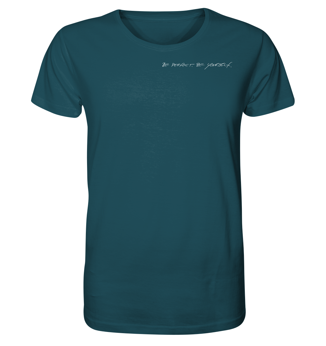 Man Organic Shirt - Weiße Schrift