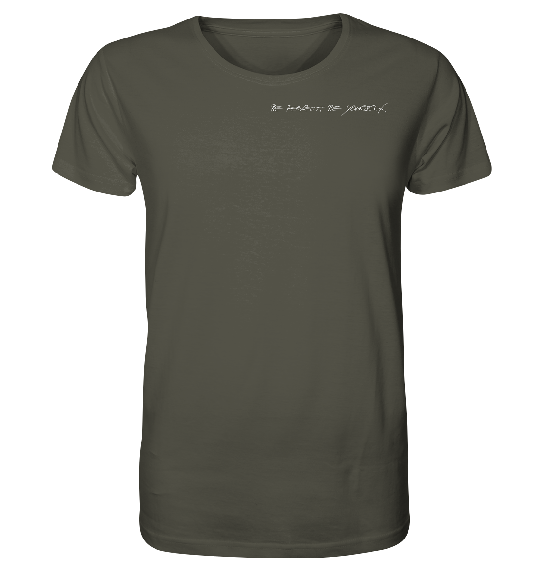 Man Organic Shirt - Weiße Schrift