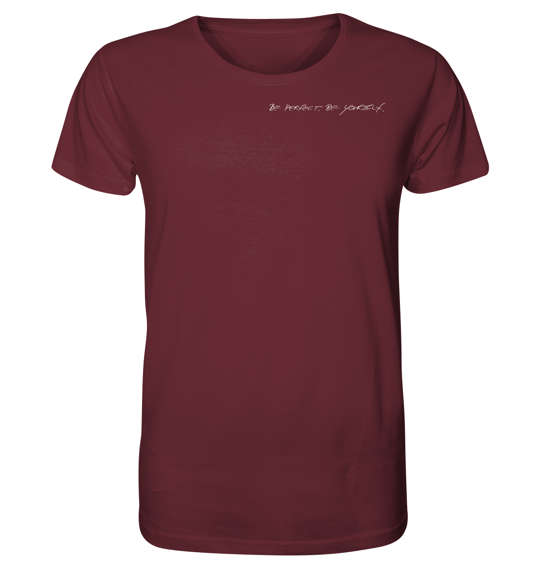 Man Organic Shirt - Weiße Schrift