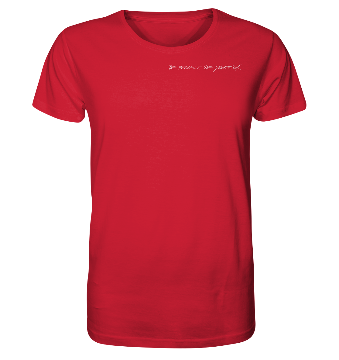 Man Organic Shirt - Weiße Schrift